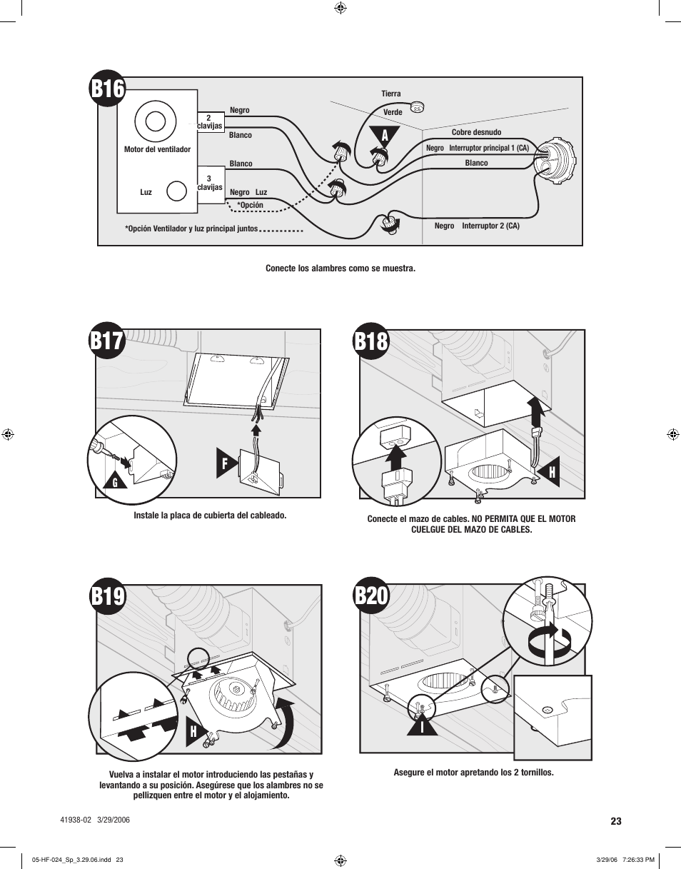 B19 b20 | Hunter Fan 81005 User Manual | Page 23 / 28