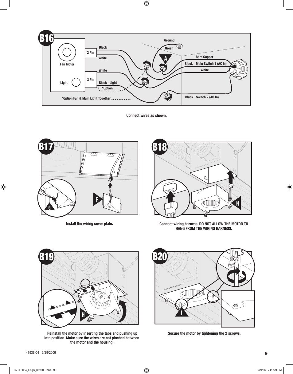 B19 b20 | Hunter Fan 81005 User Manual | Page 9 / 28