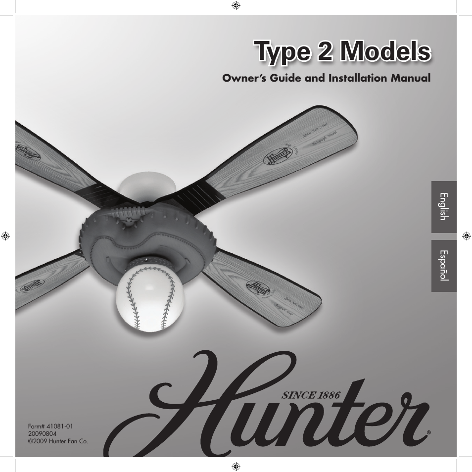 Hunter Fan 41081-01 User Manual | 12 pages