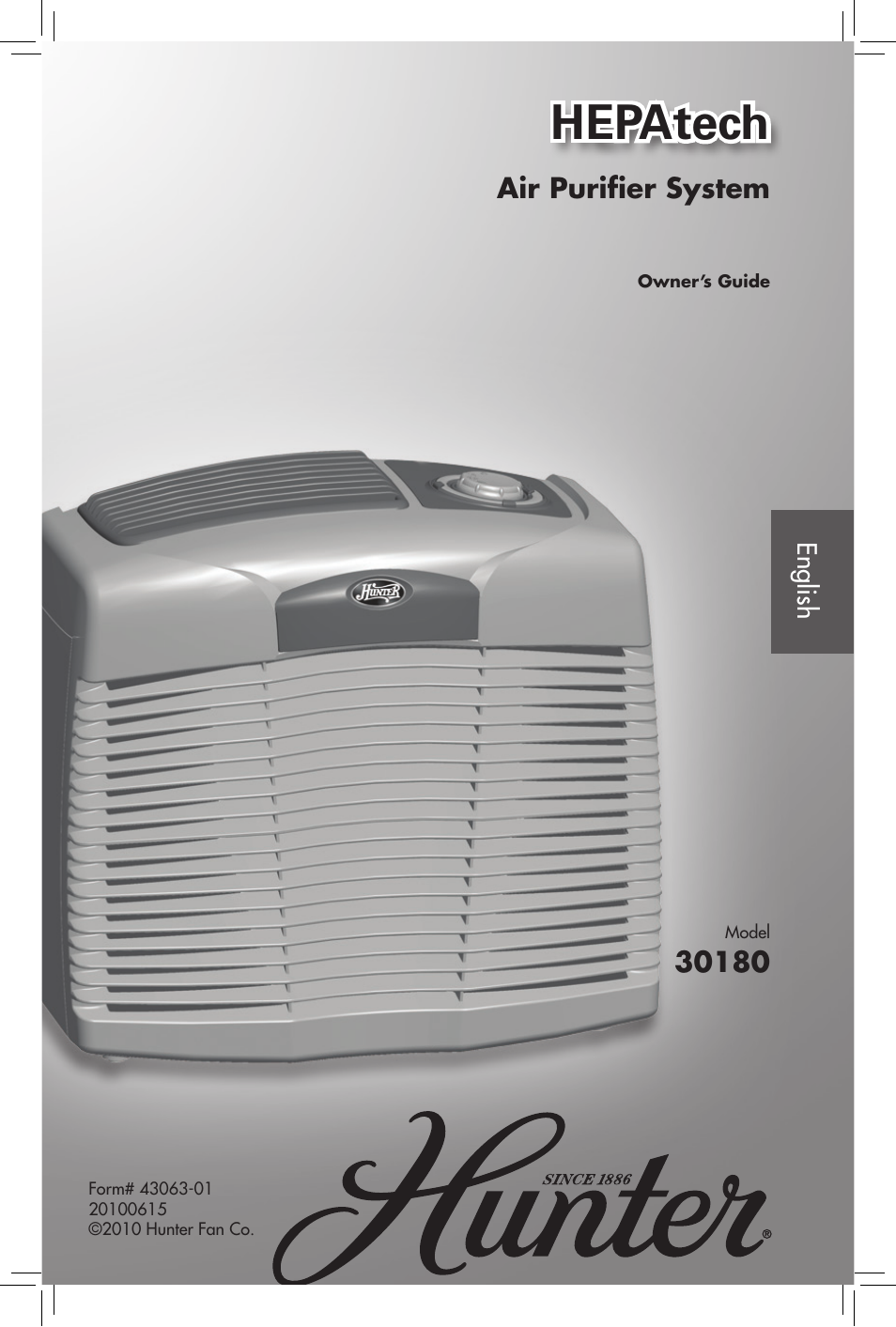 Hunter Fan 30180 User Manual | 6 pages