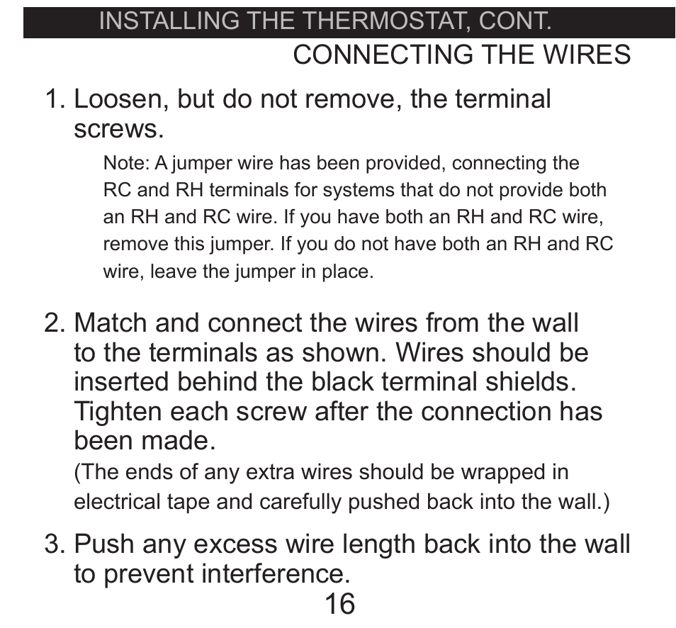 Connecting the wires | Hunter Fan 40135 User Manual | Page 16 / 30