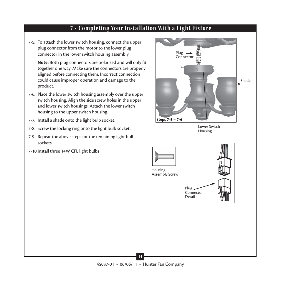 Hunter Fan Type User Manual | Page 14 / 16