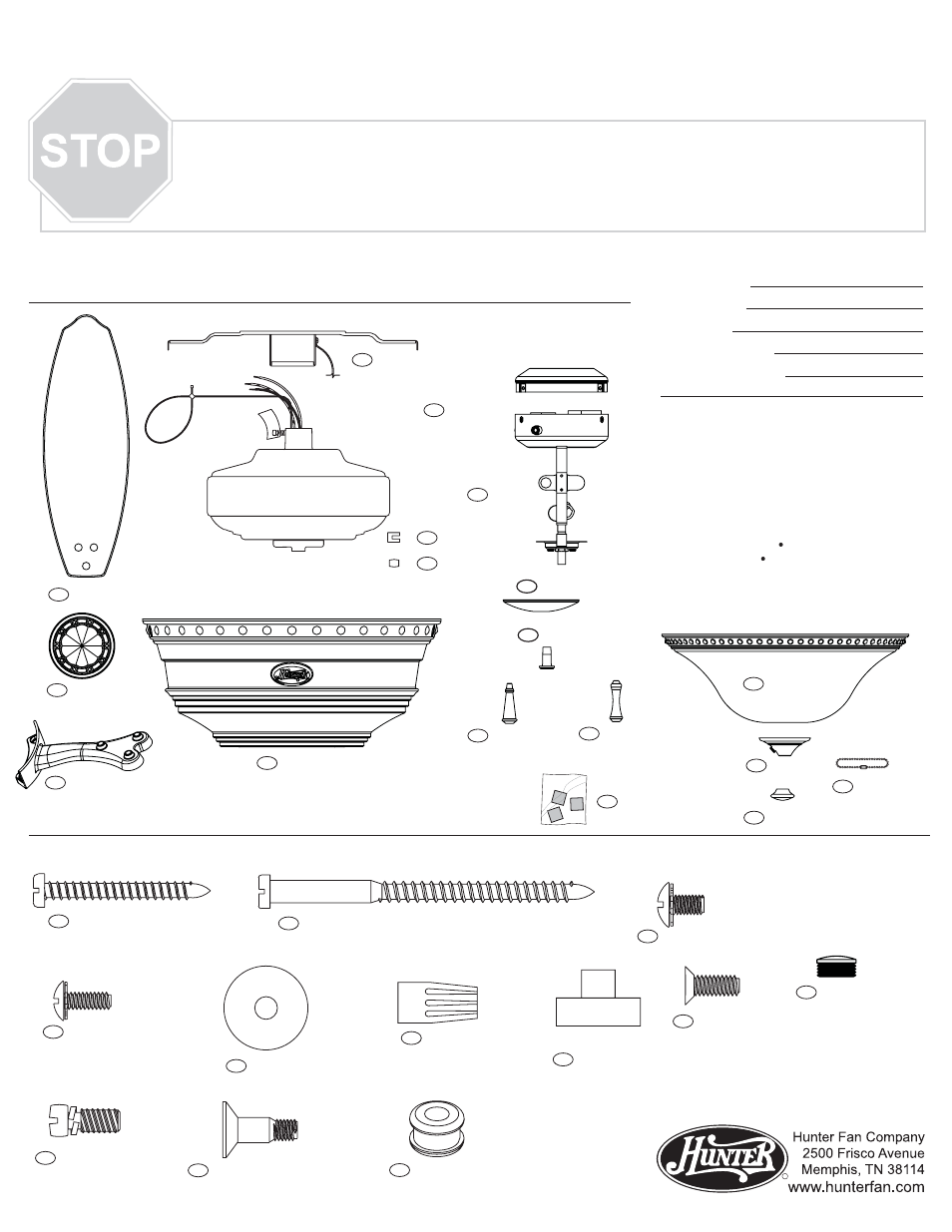 Hunter Fan 22794 User Manual | 4 pages