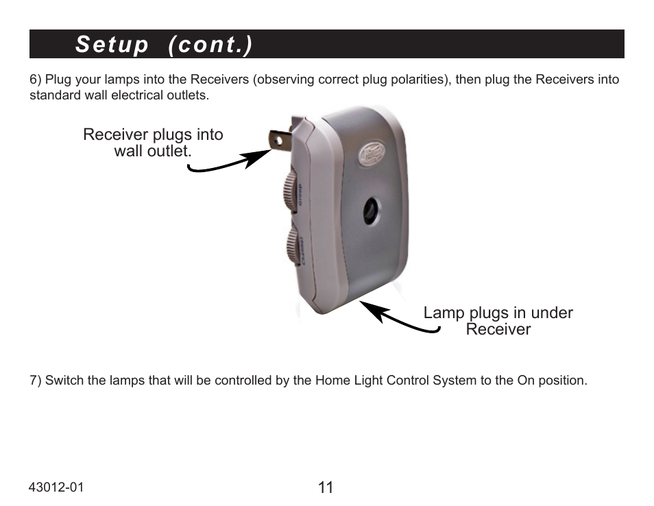 Setup (cont.) | Hunter Fan 45051 User Manual | Page 11 / 73