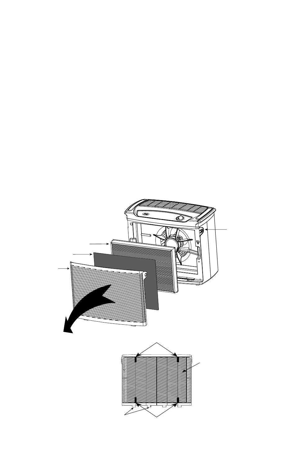 Setting up your air purifier, Air purifier parts, Quietflo | Figure 1, Figure 2 | Hunter Fan 30115 User Manual | Page 3 / 7