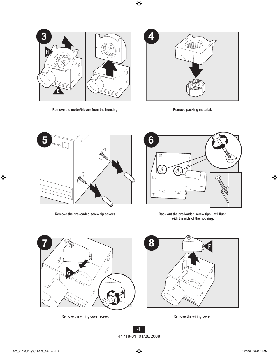 Hunter Fan Saturn 90058 User Manual | Page 4 / 40