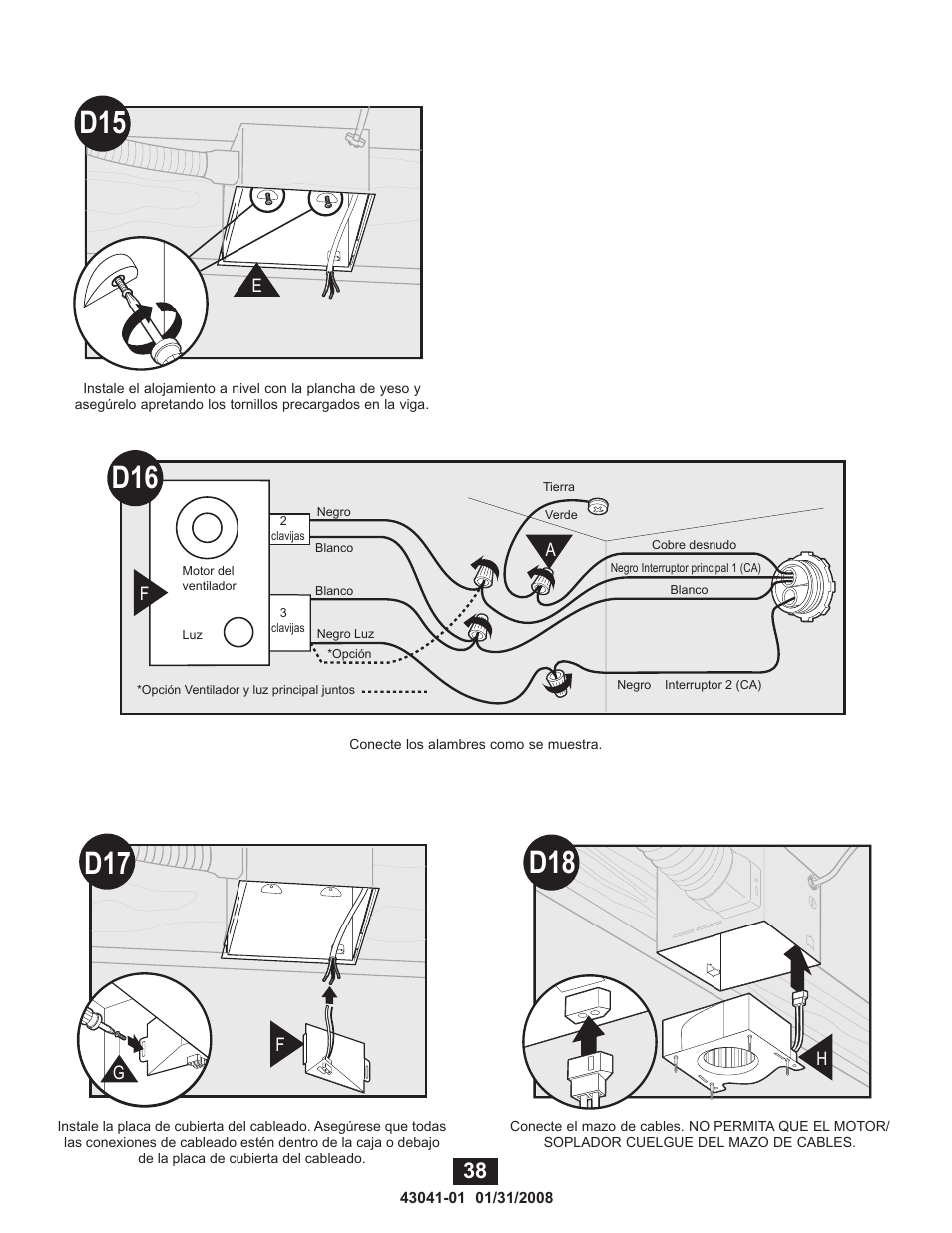 D17 d18 | Hunter Fan 81021 User Manual | Page 38 / 65