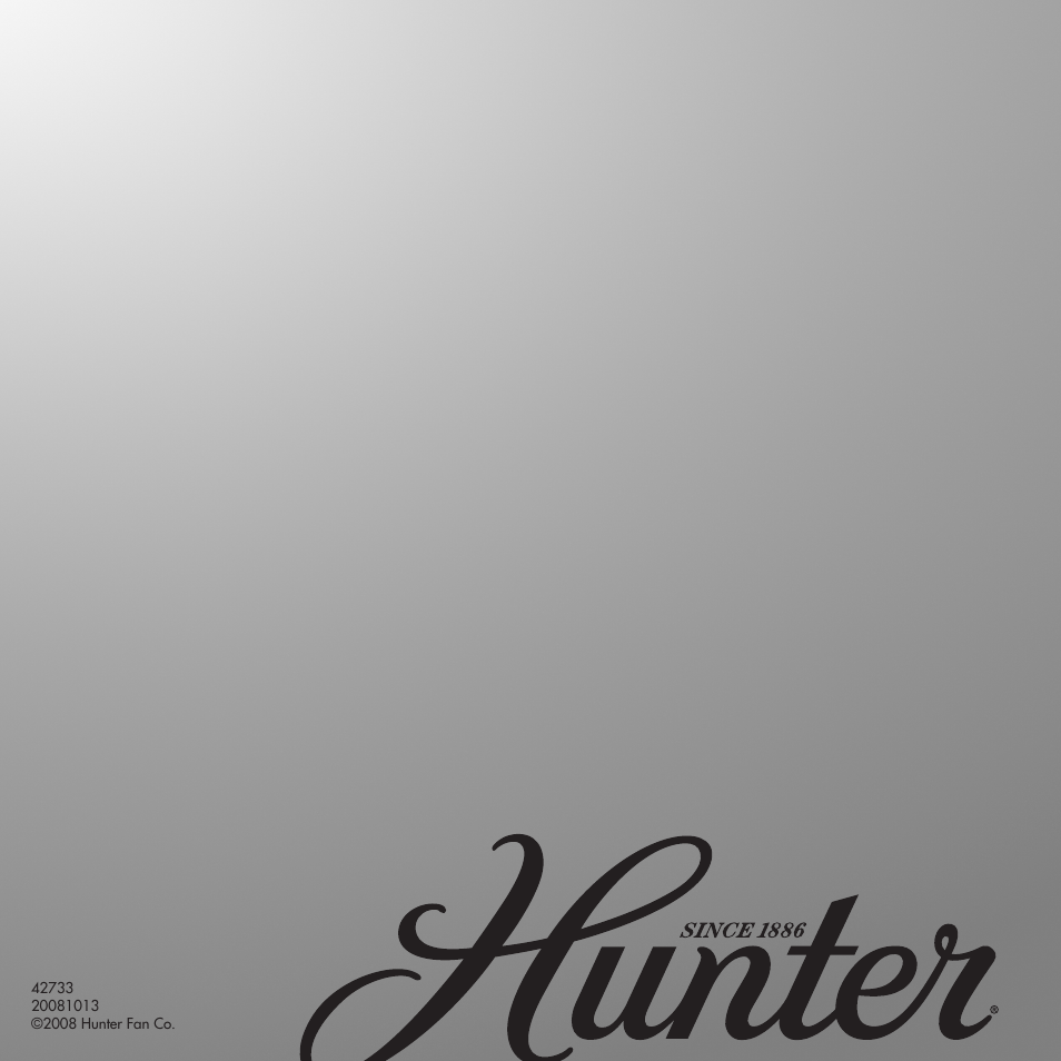 Hunter Fan 20081013 User Manual | Page 24 / 24