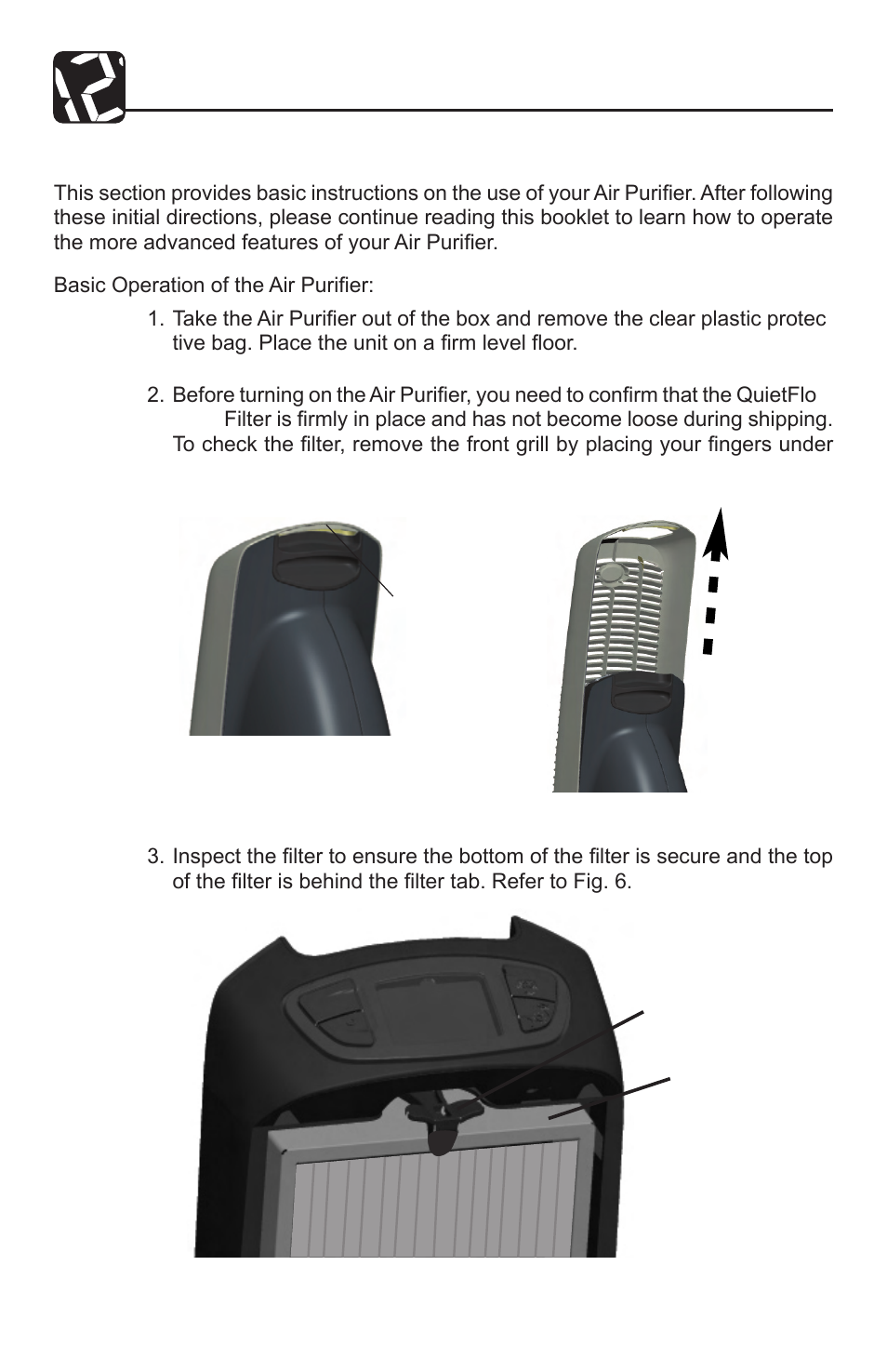 Operation, Initial operation | Hunter Fan QUIET FLO PLUS 30785 User Manual | Page 6 / 16
