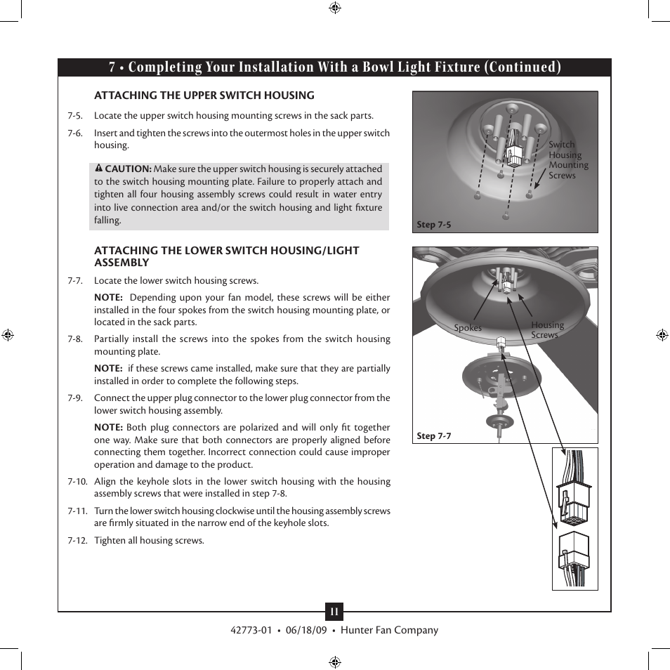 Hunter Fan Grandview 23923 User Manual | Page 11 / 14