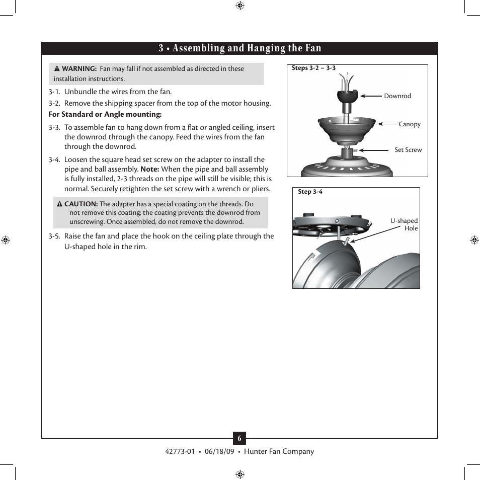 Hunter Fan Grandview 23923 User Manual | Page 6 / 14