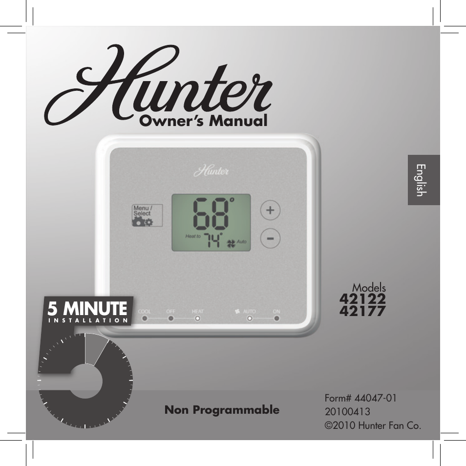 Hunter Fan 42177 User Manual | 25 pages