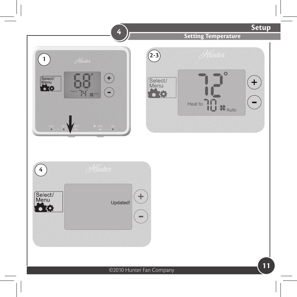 Setup | Hunter Fan 42177 User Manual | Page 11 / 25