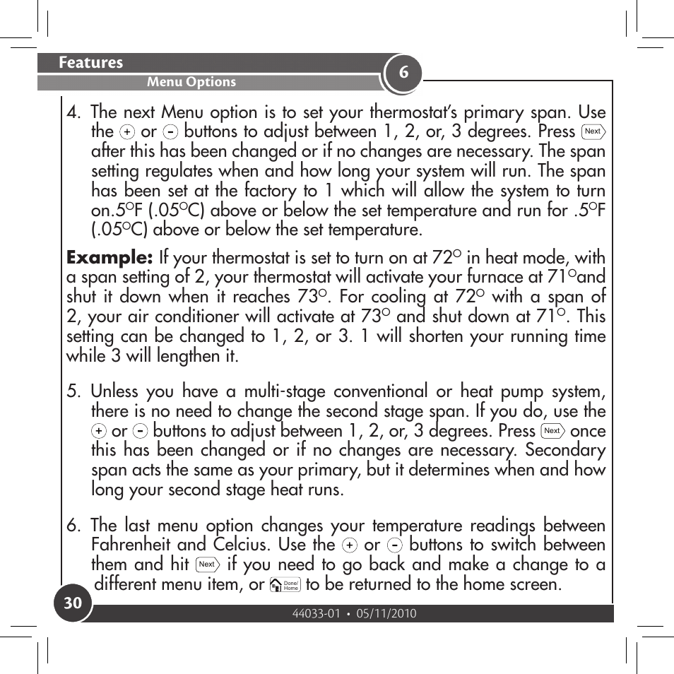 Features | Hunter Fan 44033-01 44277 User Manual | Page 30 / 37