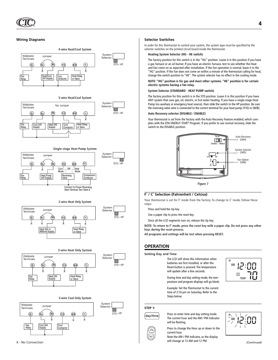 Operation | Hunter Fan 43154 User Manual | Page 4 / 7