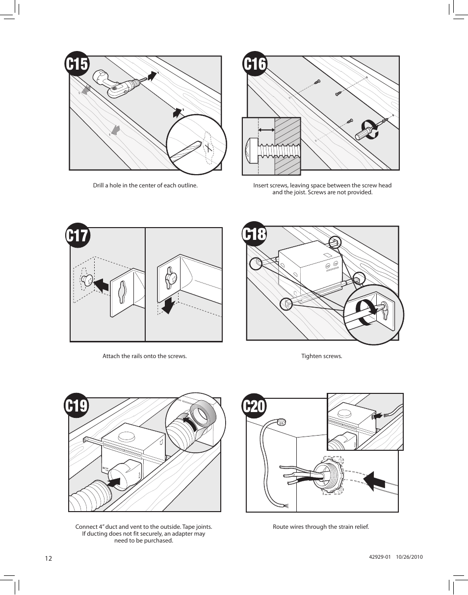 C15 c16 | Hunter Fan LA STRADA 82022 User Manual | Page 12 / 63