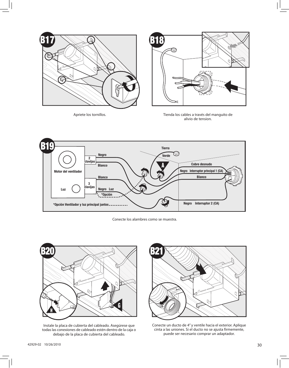 B17 b18 | Hunter Fan LA STRADA 82022 User Manual | Page 30 / 63