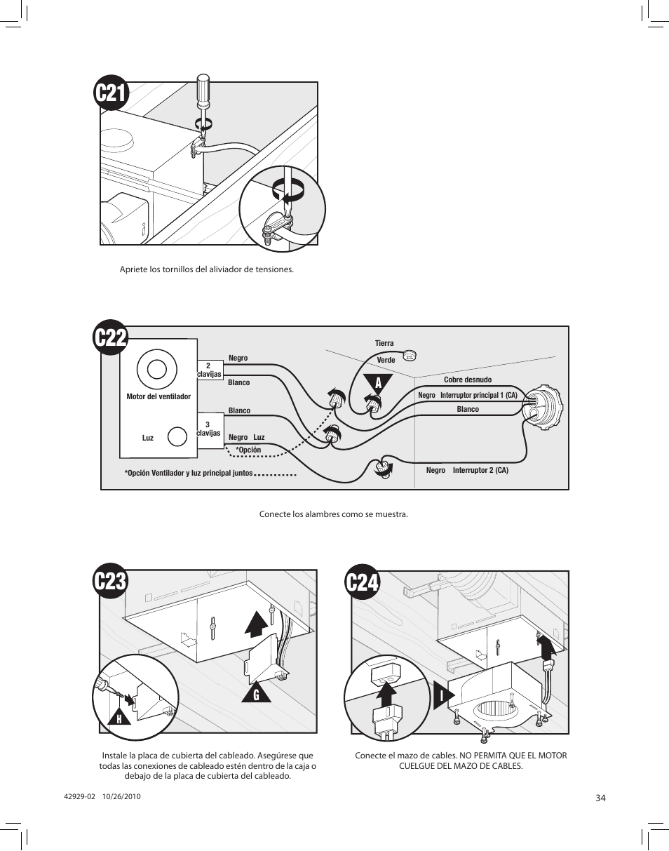 Hunter Fan LA STRADA 82022 User Manual | Page 34 / 63