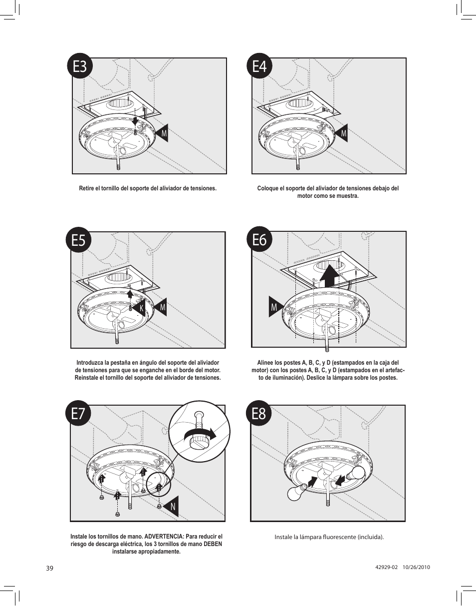 Hunter Fan LA STRADA 82022 User Manual | Page 39 / 63