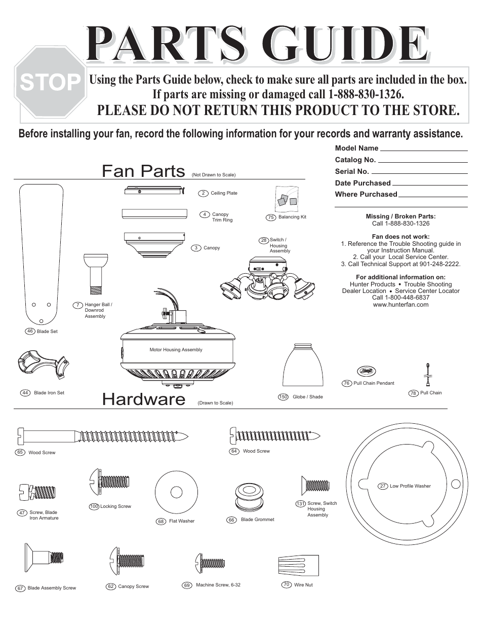 Hunter Fan 23782 User Manual | 4 pages