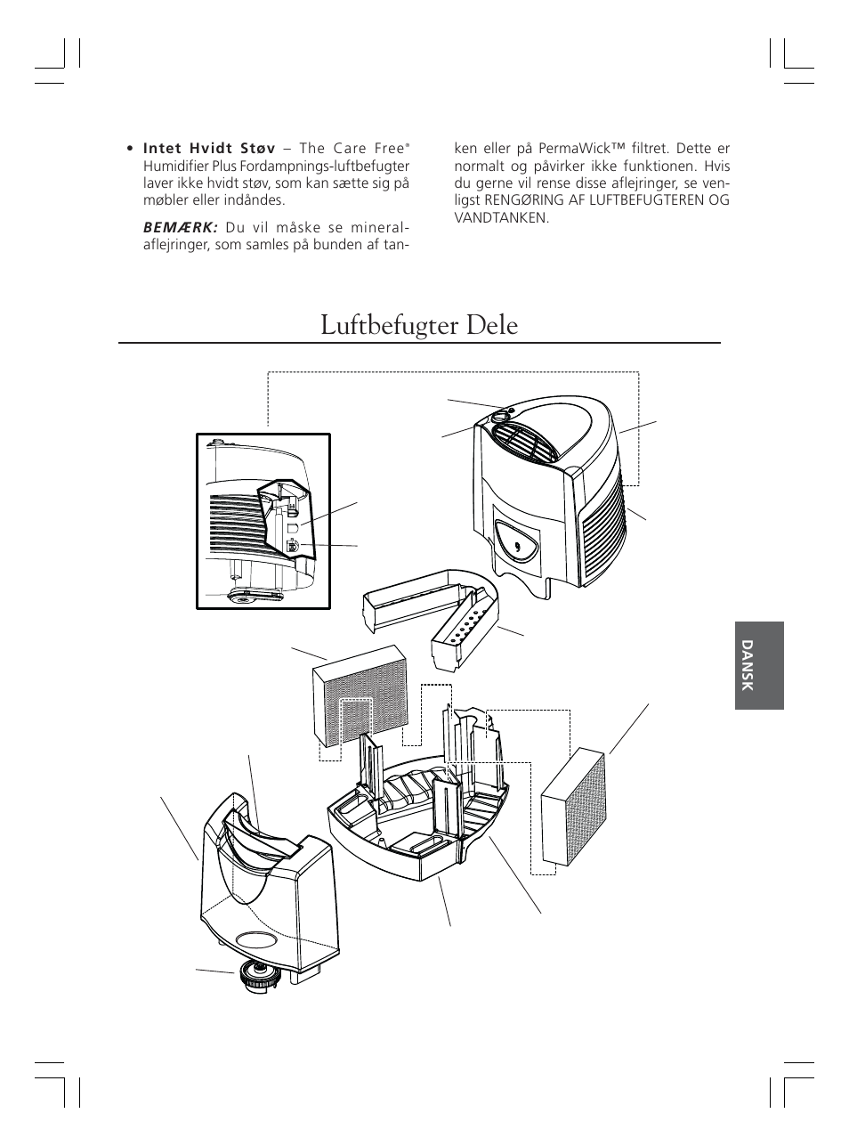 Luftbefugter dele, Figur 1 | Hunter Fan 36202 User Manual | Page 33 / 54