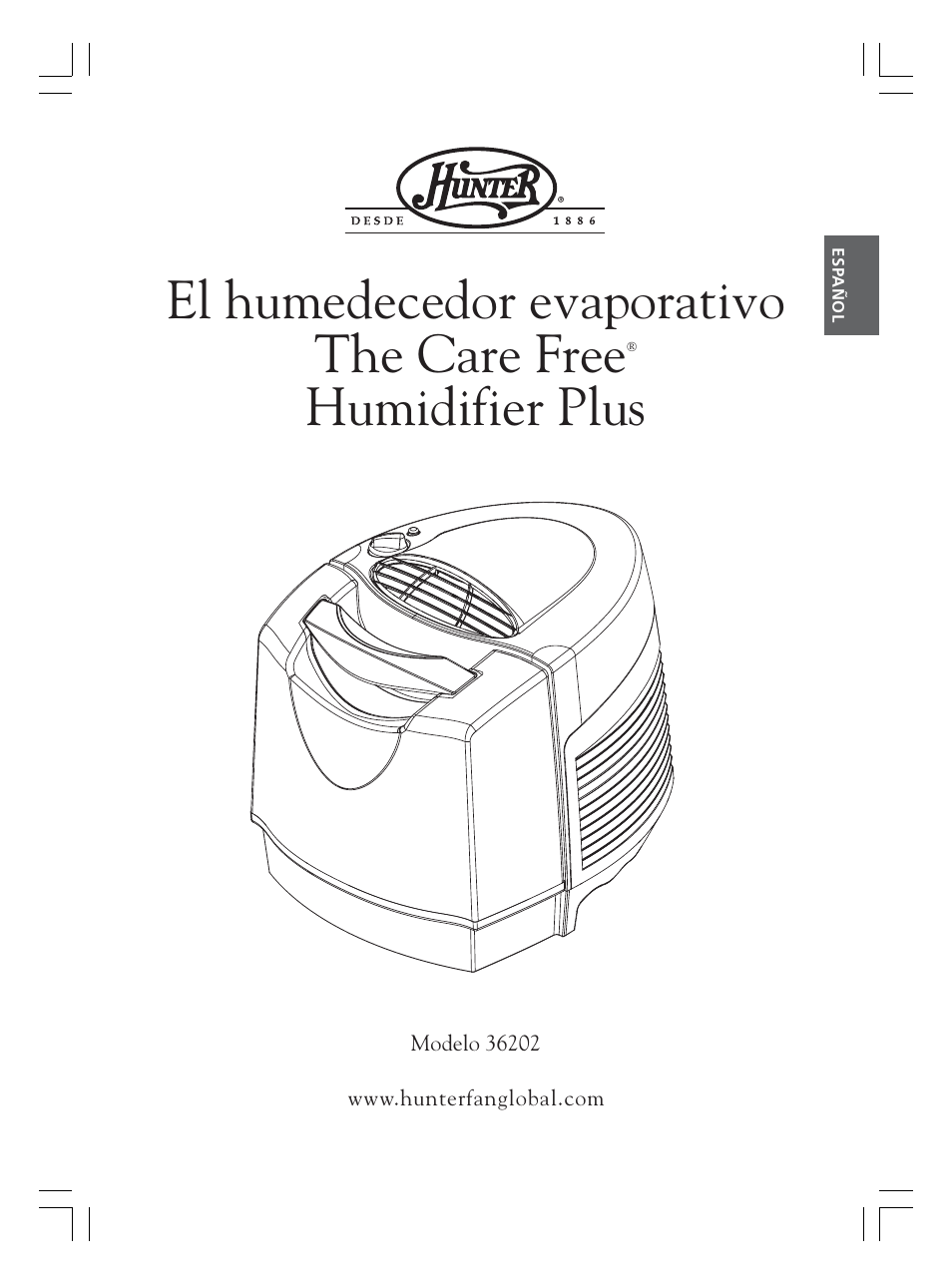 El humedecedor evaporativo the care free, Humidifier plus | Hunter Fan 36202 User Manual | Page 7 / 54