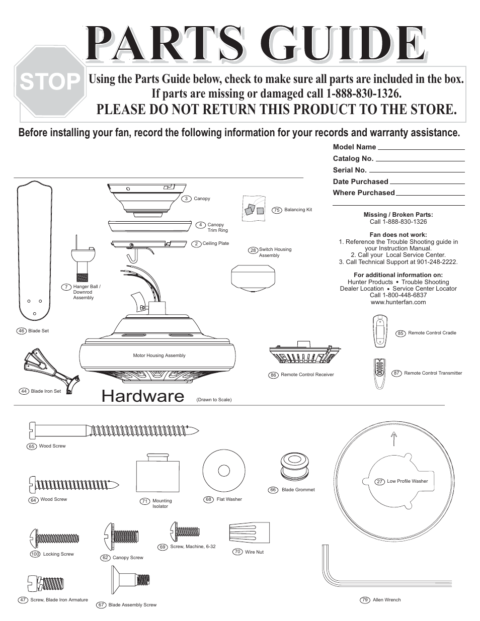 Hunter Fan 23685 User Manual | 4 pages