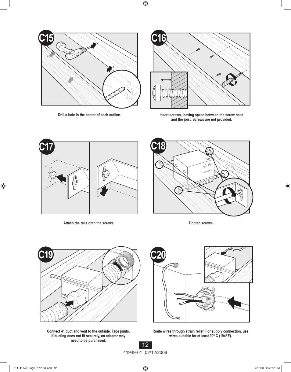 Hunter Fan 41949-01 User Manual | Page 12 / 40