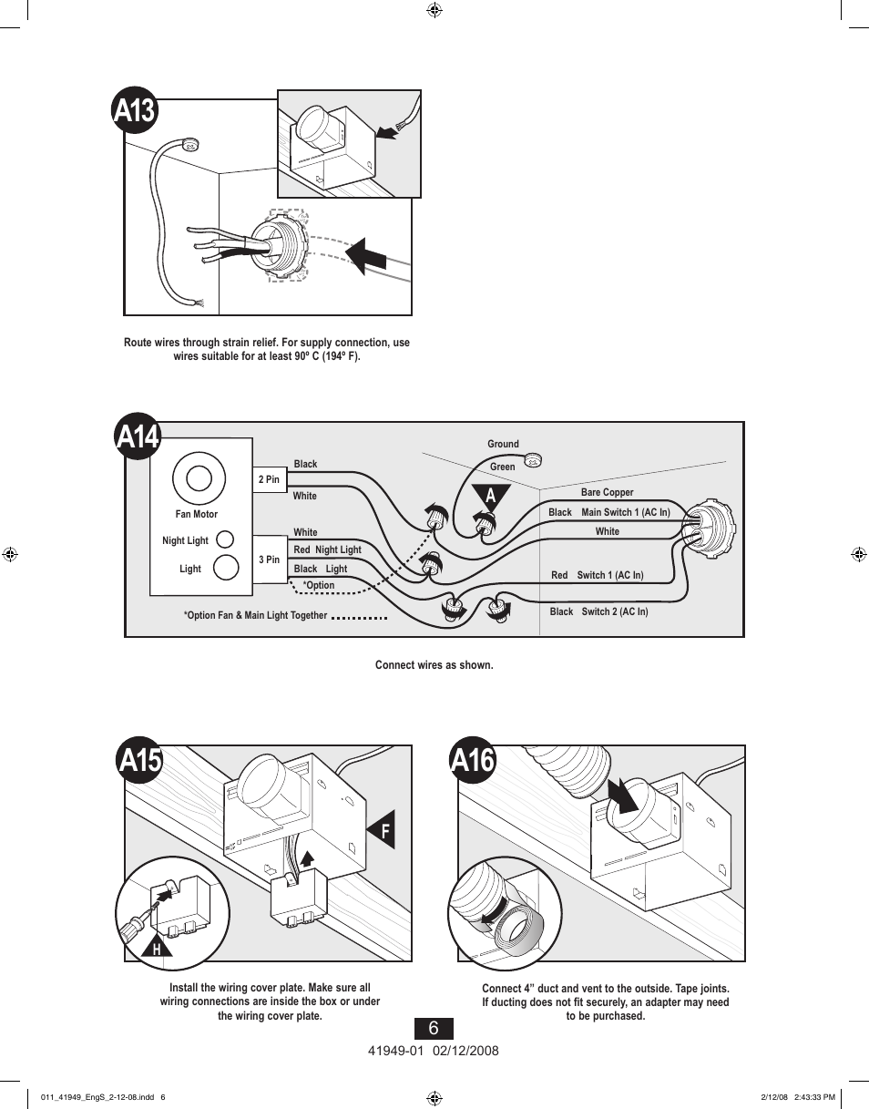 Hunter Fan 41949-01 User Manual | Page 6 / 40