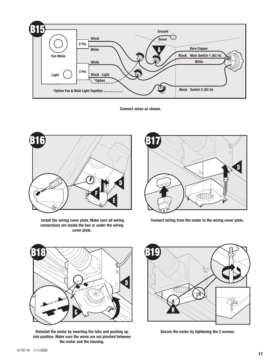 De f | Hunter Fan VENTURA BATH VENTILATOR FAN WITH LIGHT 81004 User Manual | Page 11 / 32