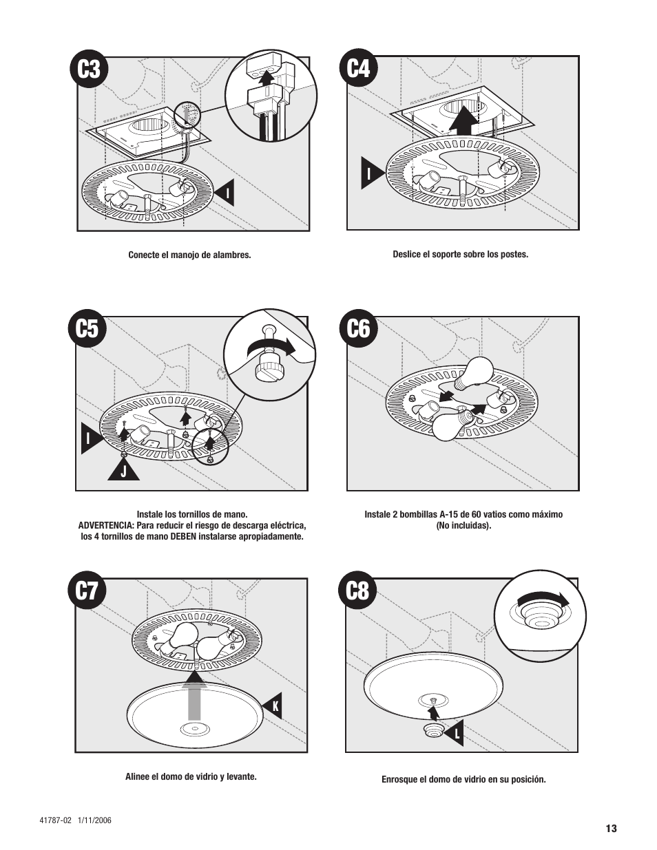 C3 c4, C5 c6 | Hunter Fan VENTURA BATH VENTILATOR FAN WITH LIGHT 81004 User Manual | Page 29 / 32