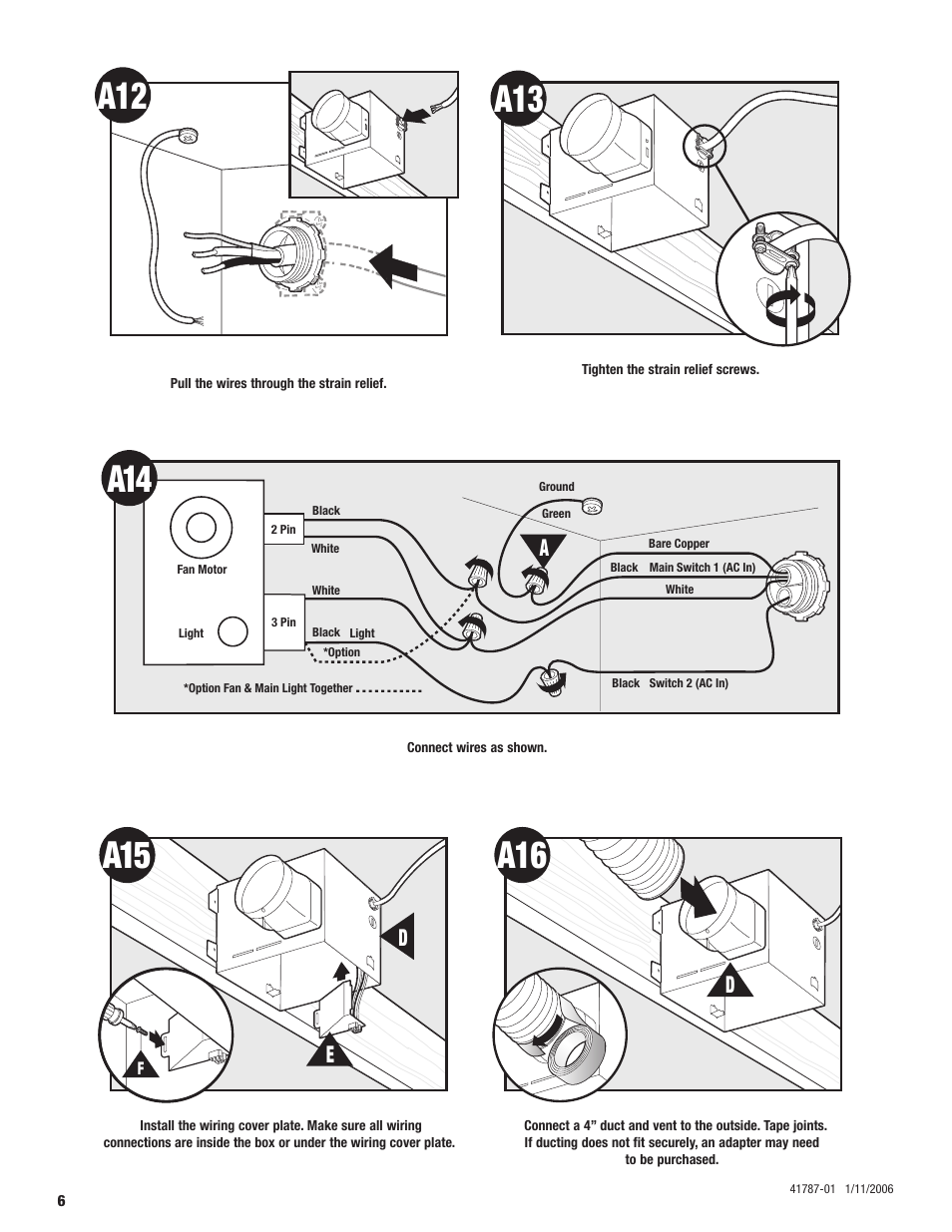 0a16, A12 a13 | Hunter Fan VENTURA BATH VENTILATOR FAN WITH LIGHT 81004 User Manual | Page 6 / 32