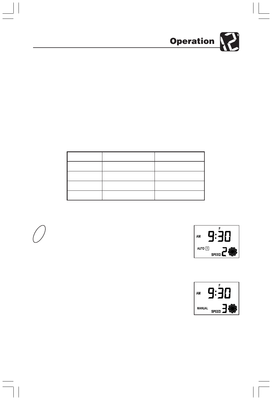 Operation, Manual and auto operating modes | Hunter Fan 30185 User Manual | Page 9 / 24