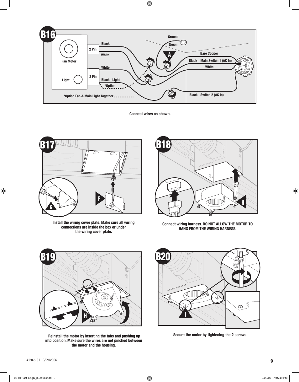 B19 b20 | Hunter Fan 82003 User Manual | Page 9 / 28