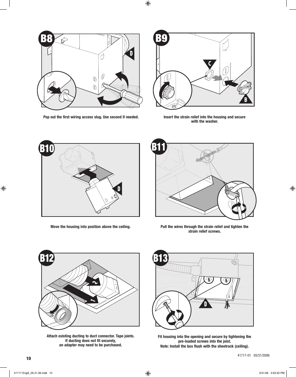 B10 b11 | Hunter Fan SPA SELECT 90051 User Manual | Page 10 / 28