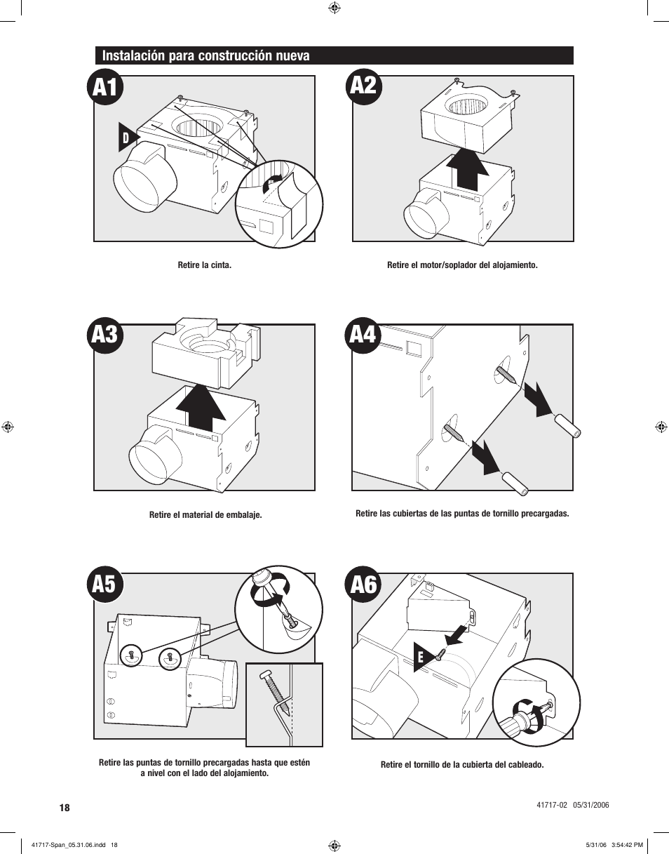 A2 a3 a6, A4 a5 | Hunter Fan SPA SELECT 90051 User Manual | Page 18 / 28