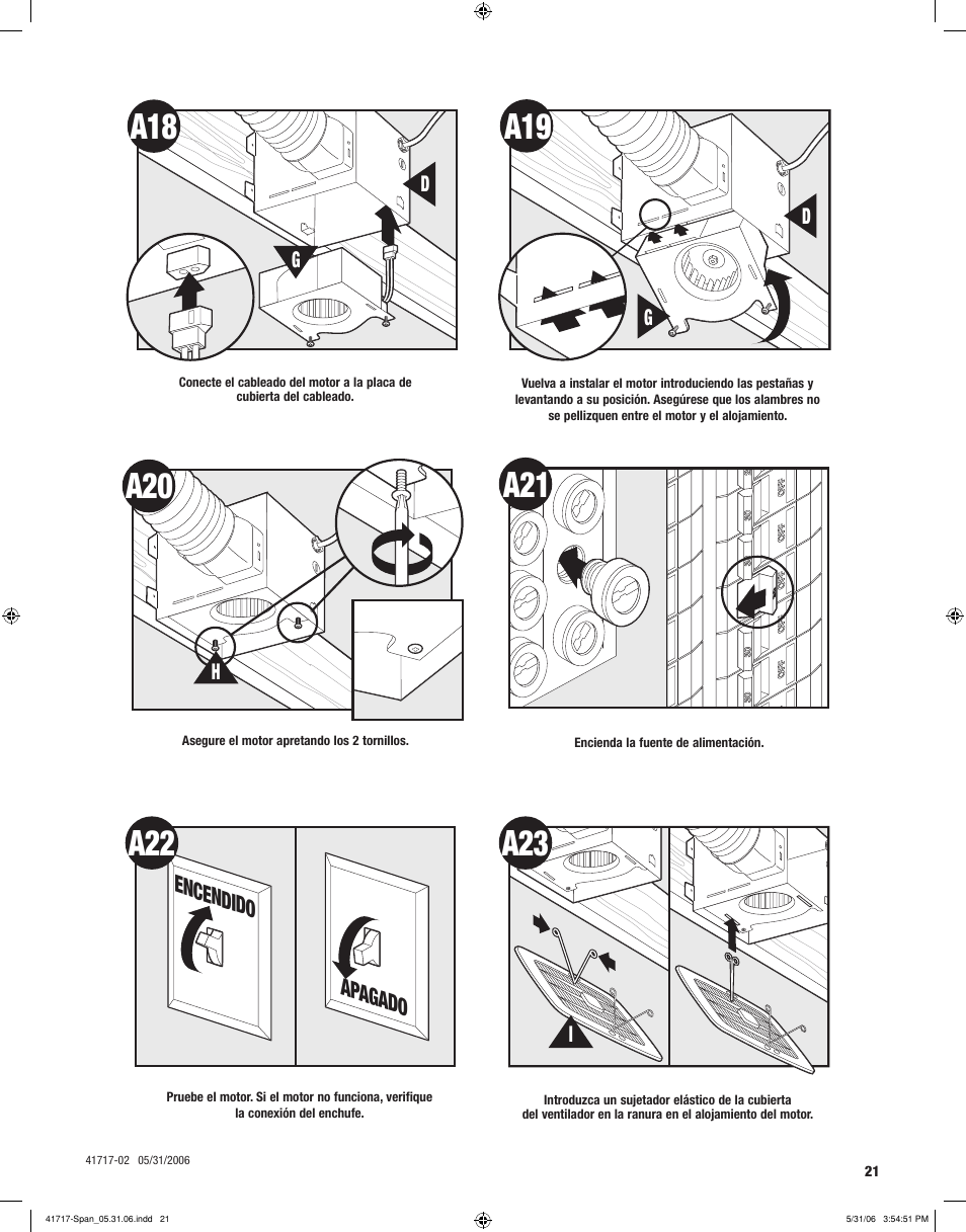 A19 a21 | Hunter Fan SPA SELECT 90051 User Manual | Page 21 / 28