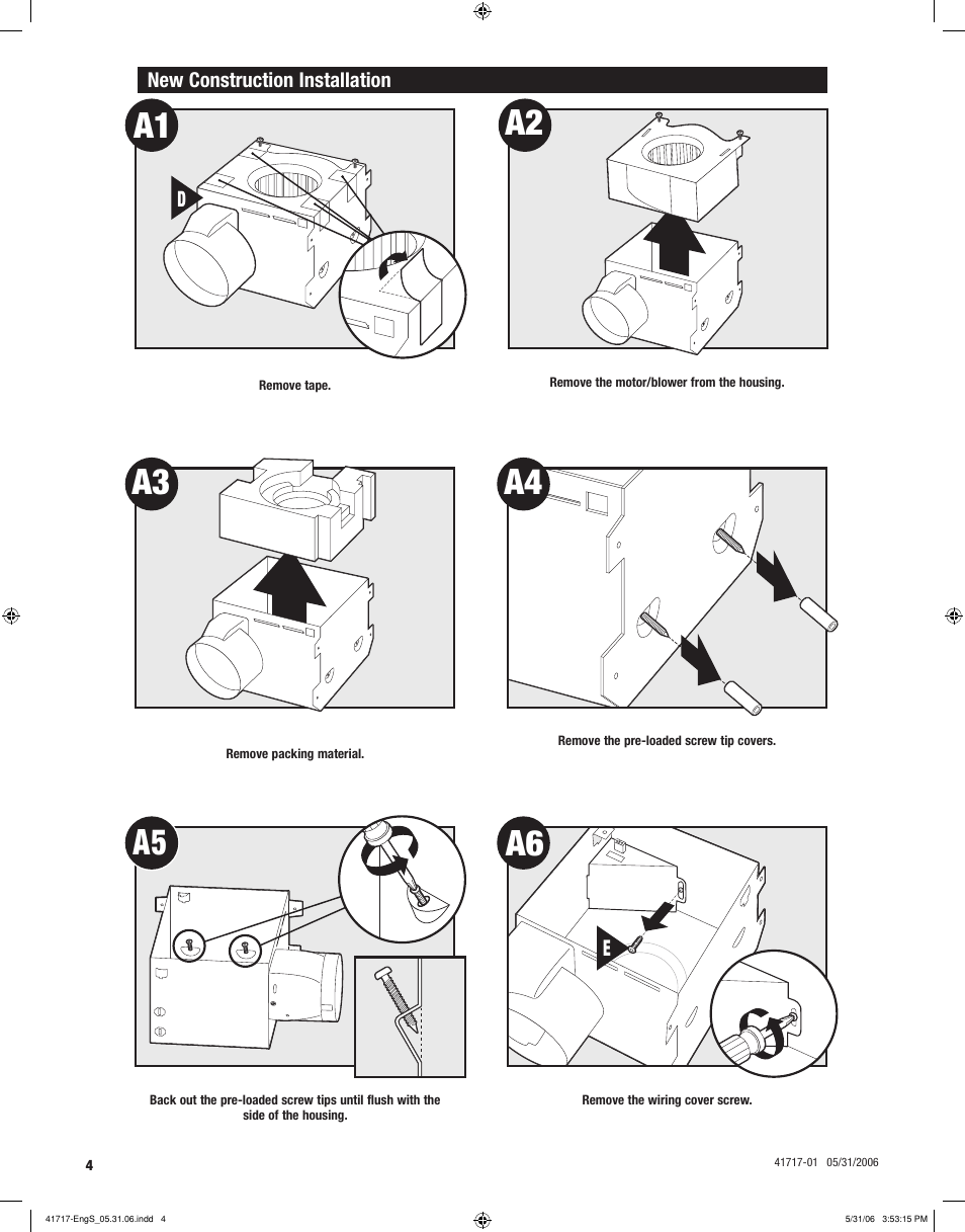 A2 a3 a6, A4 a5 | Hunter Fan SPA SELECT 90051 User Manual | Page 4 / 28