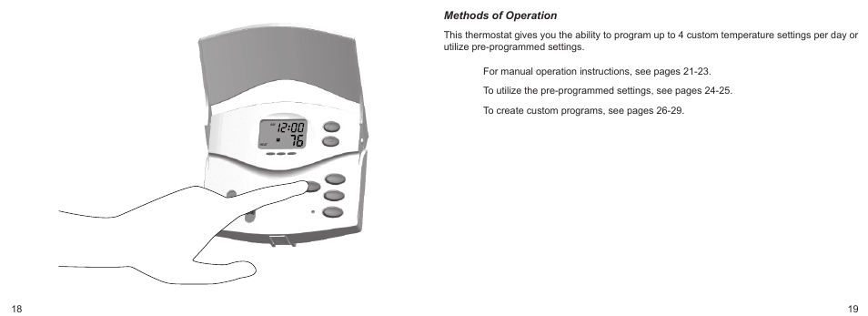 Methods of operation | Hunter Fan 43168 User Manual | Page 10 / 21