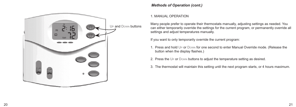 Methods of operation (cont.) | Hunter Fan 43168 User Manual | Page 11 / 21