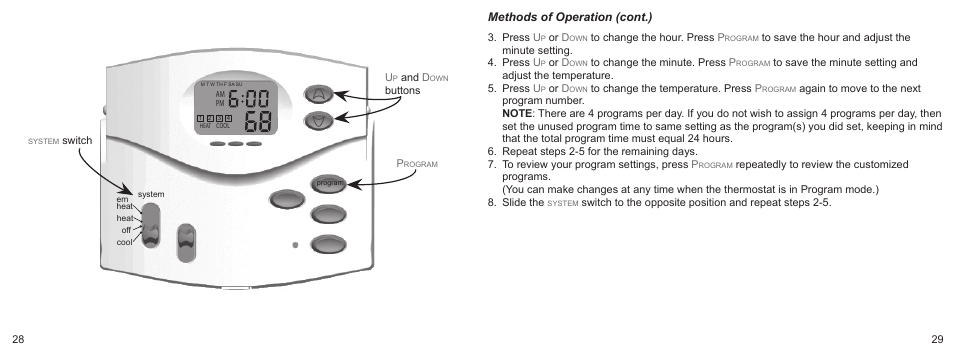 Methods of operation (cont.) | Hunter Fan 43168 User Manual | Page 15 / 21