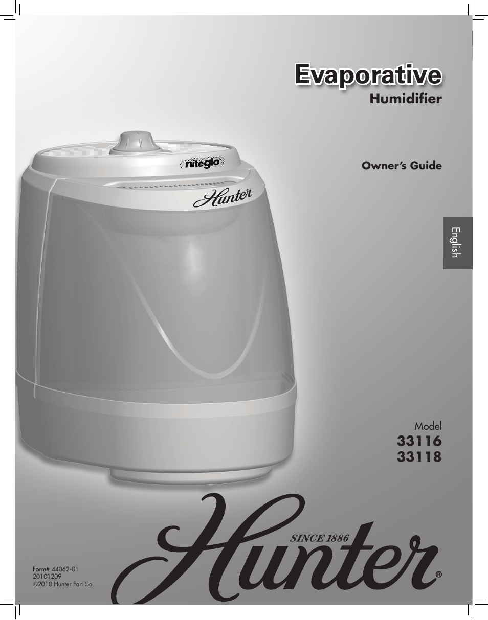 Hunter Fan 33116 User Manual | 11 pages