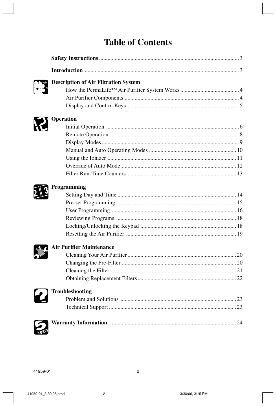 Hunter Fan 30547 User Manual | Page 2 / 26
