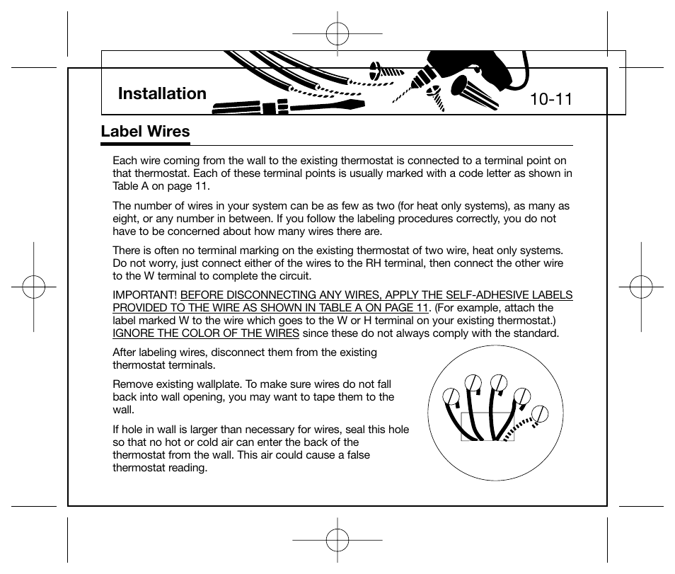 11 installation, Label wires | Hunter Fan 44250 User Manual | Page 10 / 34