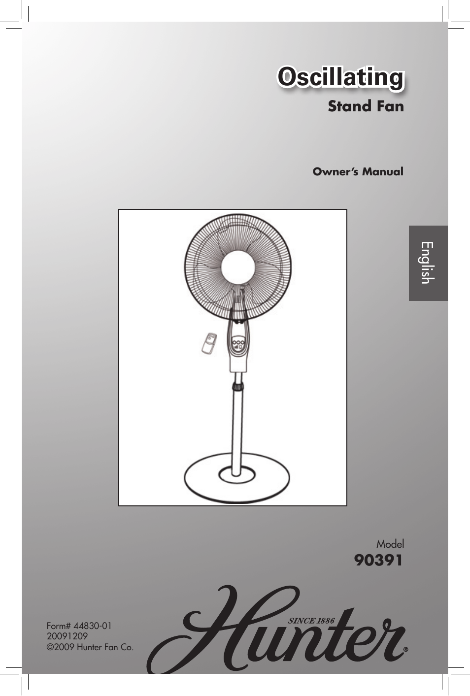 Hunter Fan 20091209 User Manual | 11 pages