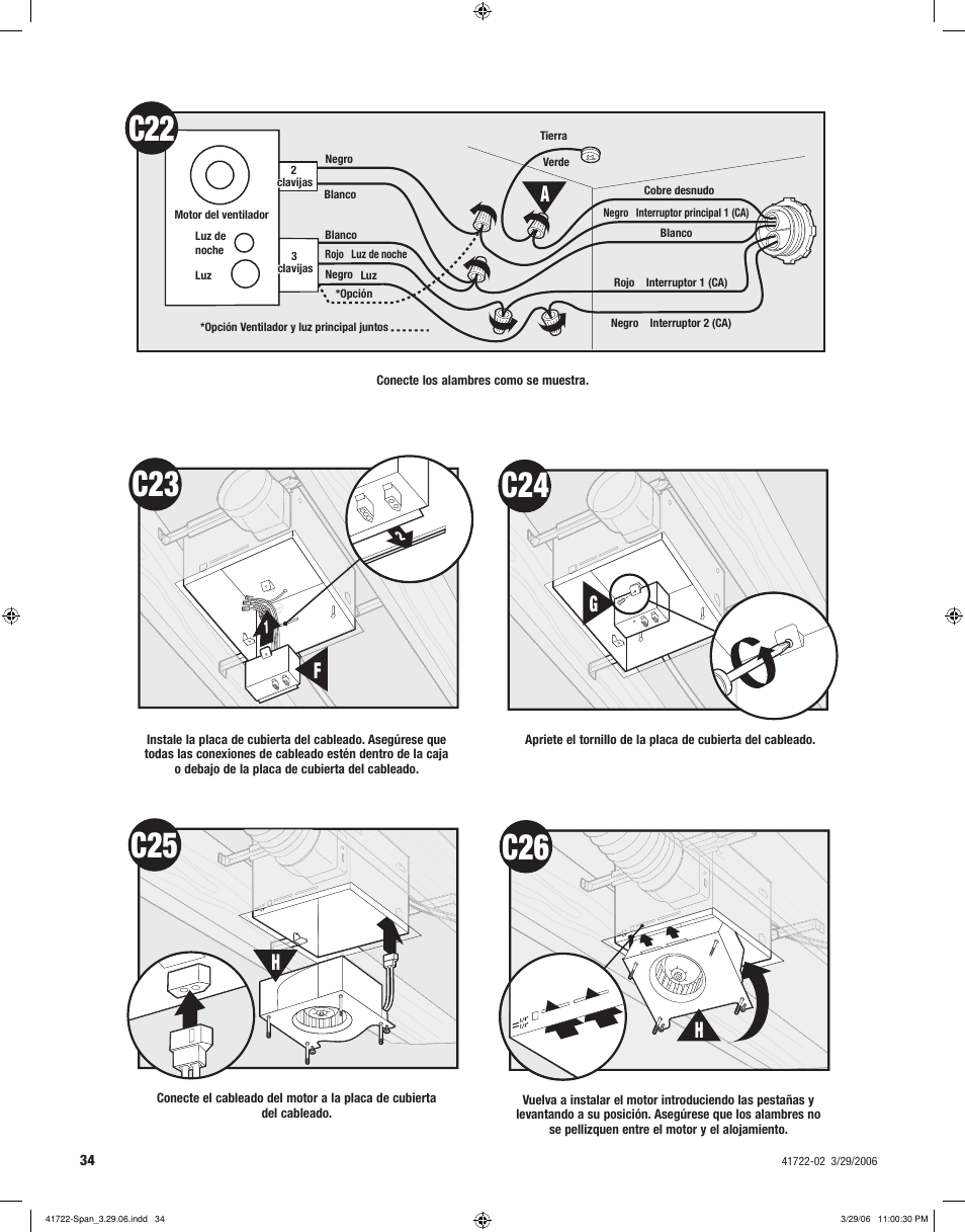 Hunter Fan ELLIPSE 90063 User Manual | Page 34 / 40