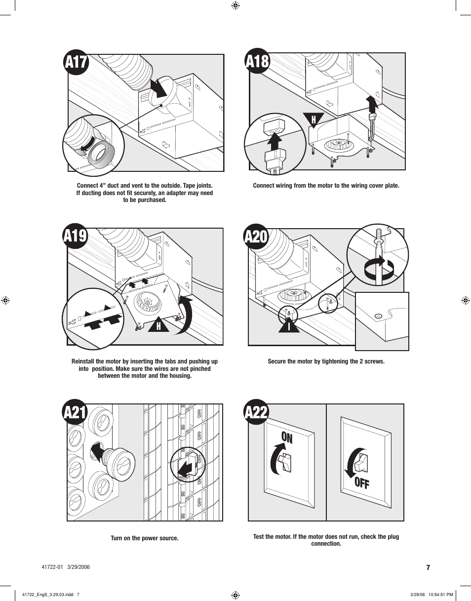 0a17, A20 a19, On off | Hunter Fan ELLIPSE 90063 User Manual | Page 7 / 40