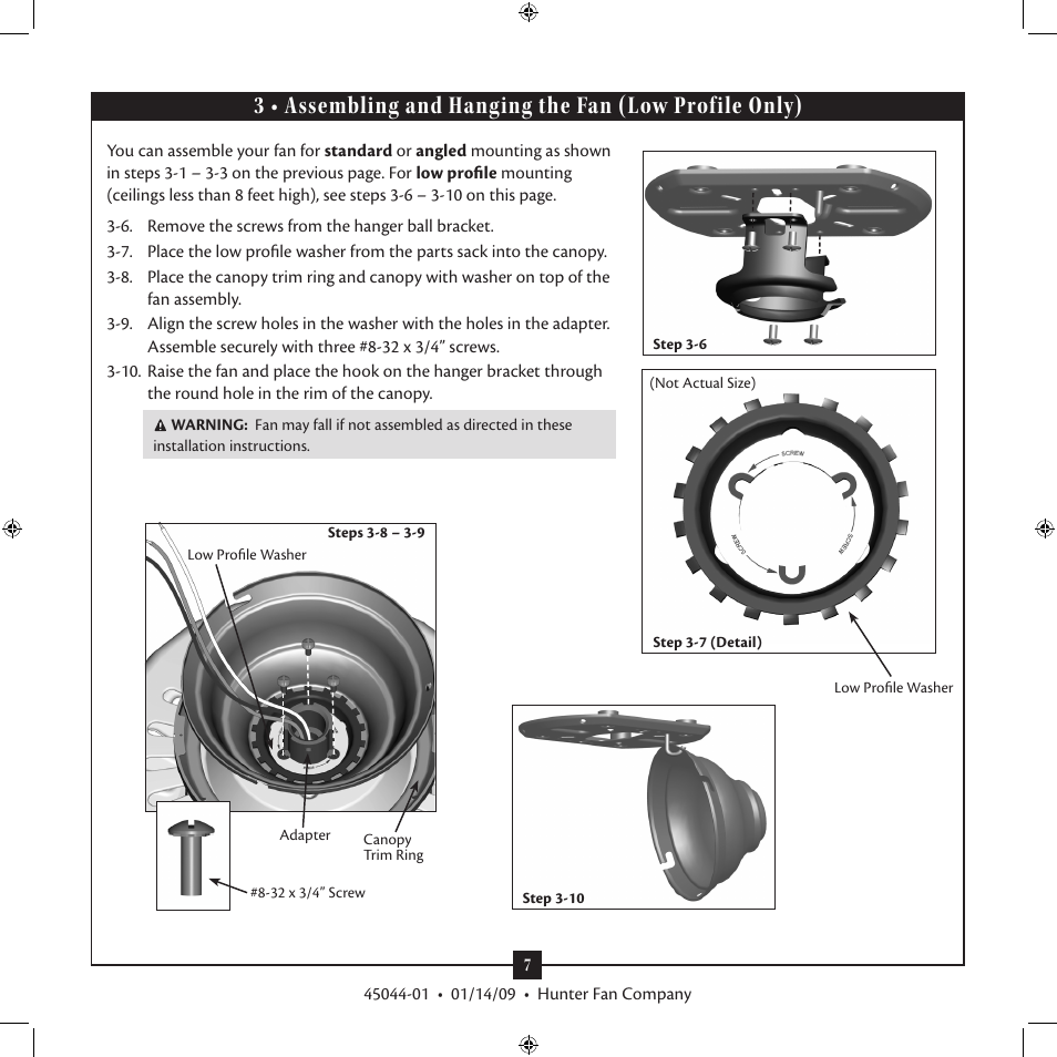 Hunter Fan Type User Manual | Page 7 / 13