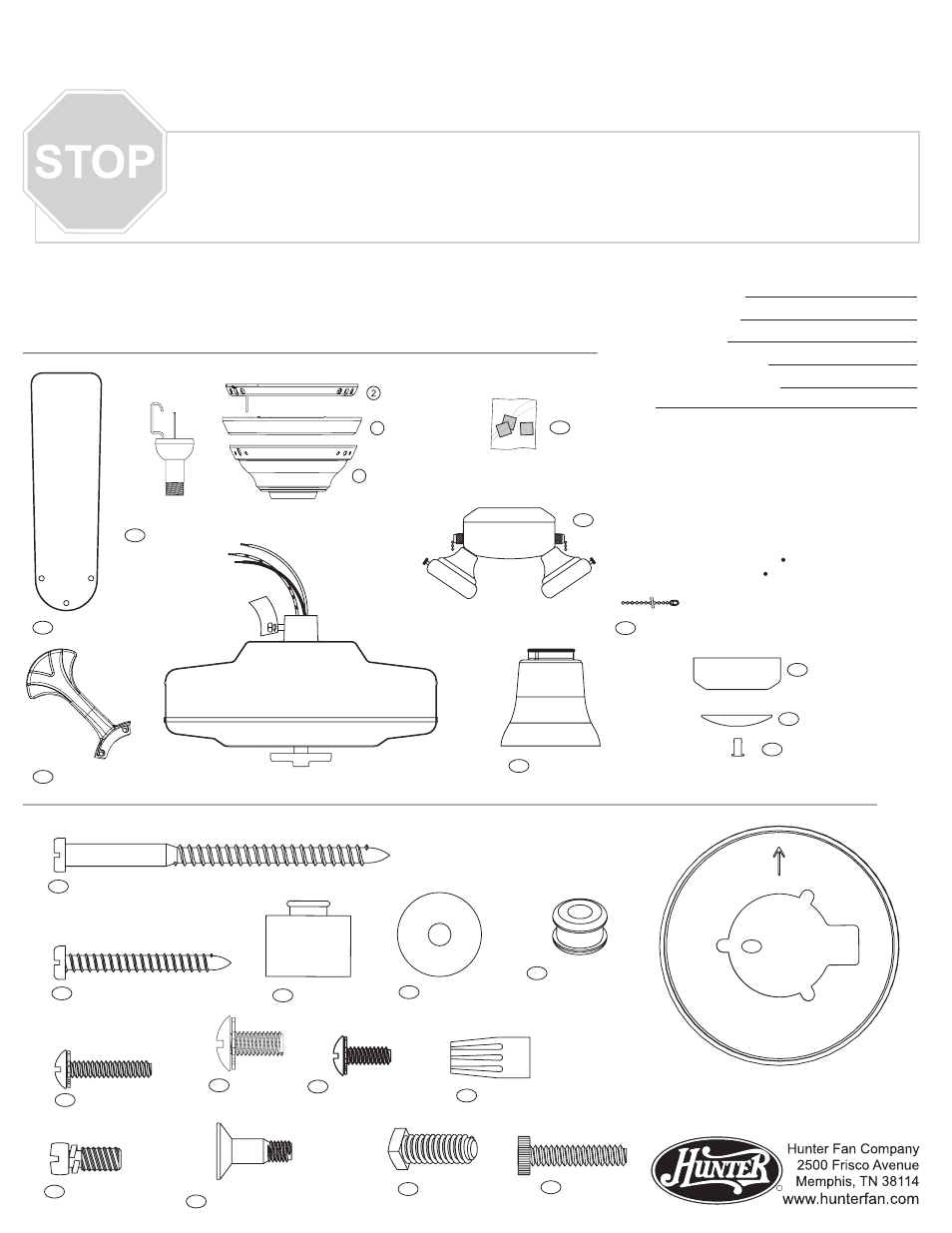 Hunter Fan 28077 User Manual | 4 pages