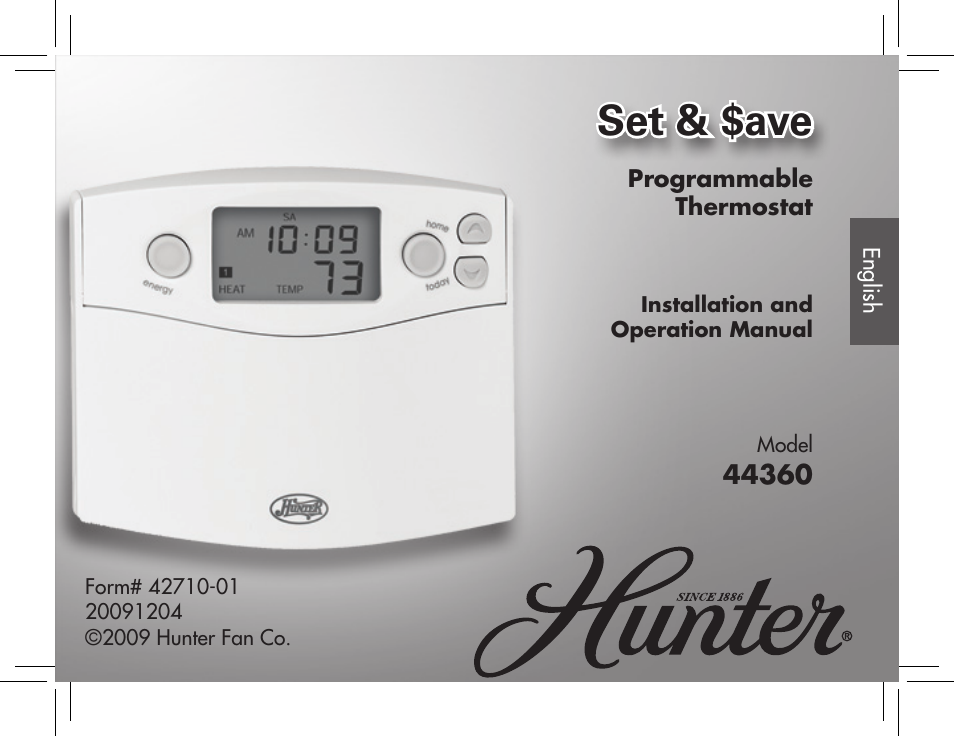 Hunter Fan 44360 User Manual | 58 pages